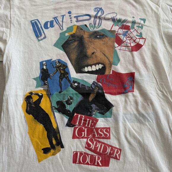 Vintage 80s 1987 David Bowie The Glass Spider Tour Music Tee Single Stitch XL - Picture 2 of 6